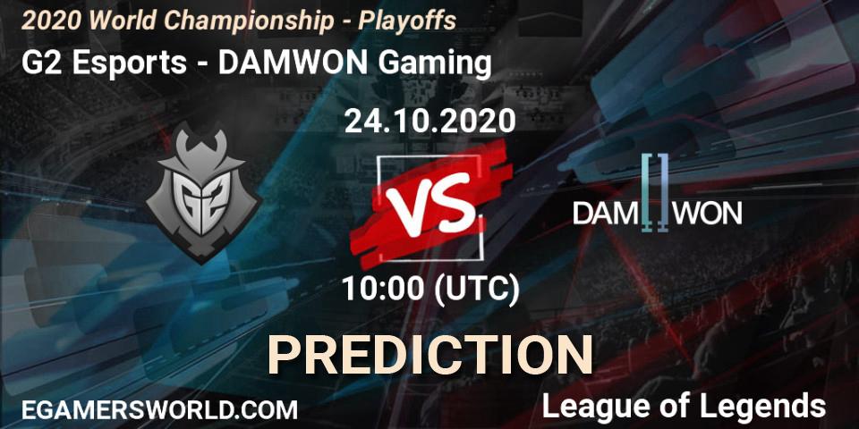 Pronósticos G2 Esports - DAMWON Gaming. 24.10.20. 2020 World Championship - Playoffs - LoL
