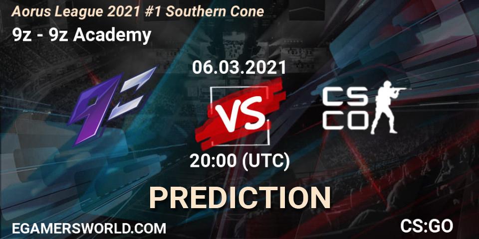 Pronósticos 9z - 9z Academy. 06.03.2021 at 20:00. Aorus League 2021 #1 Southern Cone - Counter-Strike (CS2)