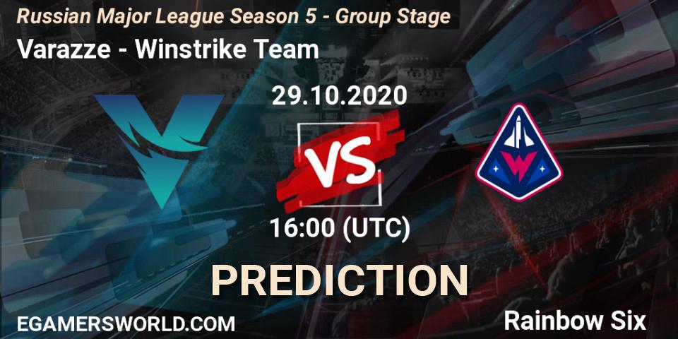 Pronósticos Varazze - Winstrike Team. 29.10.2020 at 16:00. Russian Major League Season 5 - Group Stage - Rainbow Six