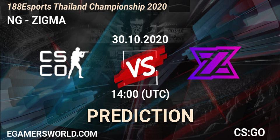 Pronósticos NG - Nine. 30.10.2020 at 14:00. 188Esports Thailand Championship 2020 - Counter-Strike (CS2)