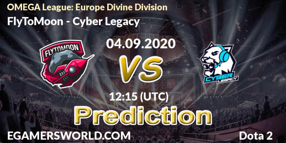 Pronósticos FlyToMoon - Cyber Legacy. 04.09.20. OMEGA League: Europe Divine Division - Dota 2