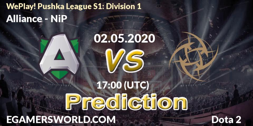 Pronósticos Alliance - NiP. 02.05.2020 at 17:59. WePlay! Pushka League S1: Division 1 - Dota 2