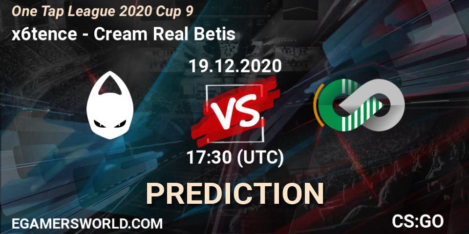 Pronósticos x6tence - Cream Real Betis. 19.12.20. One Tap League 2020 Cup 9 - CS2 (CS:GO)