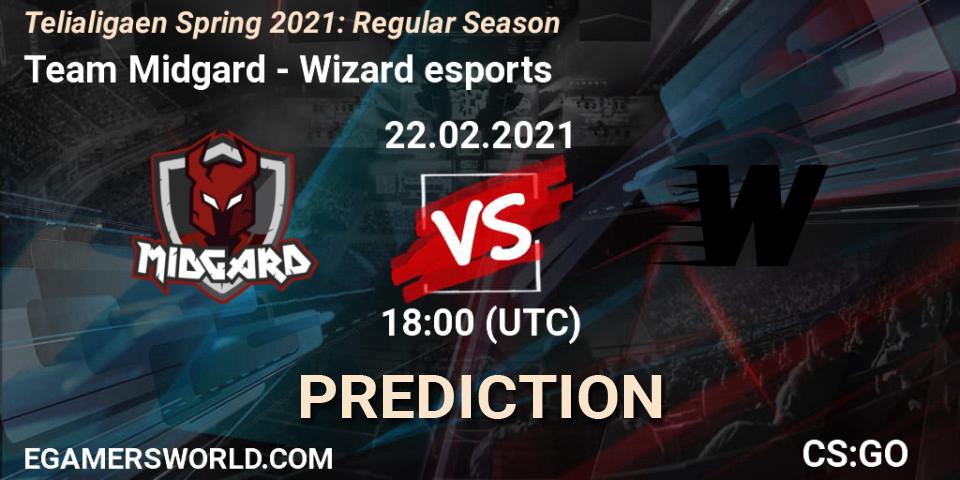 Pronósticos Team Midgard - Wizard esports. 22.02.2021 at 18:00. Telialigaen Spring 2021: Regular Season - Counter-Strike (CS2)