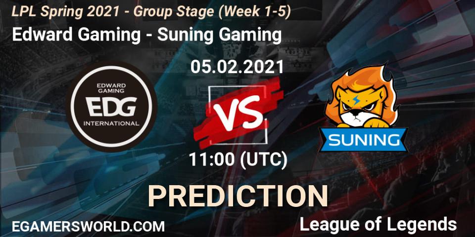 Pronósticos Edward Gaming - Suning Gaming. 05.02.21. LPL Spring 2021 - Group Stage (Week 1-5) - LoL