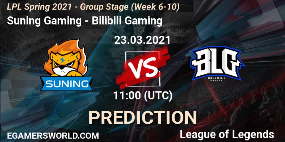 Pronósticos Suning Gaming - Bilibili Gaming. 23.03.21. LPL Spring 2021 - Group Stage (Week 6-10) - LoL