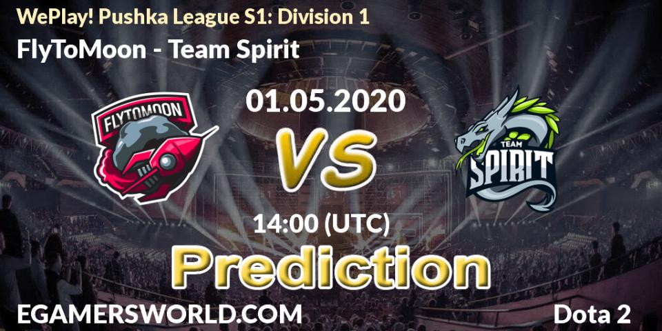 Pronósticos FlyToMoon - Team Spirit. 01.05.20. WePlay! Pushka League S1: Division 1 - Dota 2