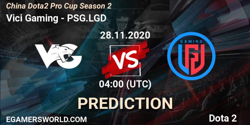 Pronósticos Vici Gaming - PSG.LGD. 28.11.2020 at 04:27. China Dota2 Pro Cup Season 2 - Dota 2