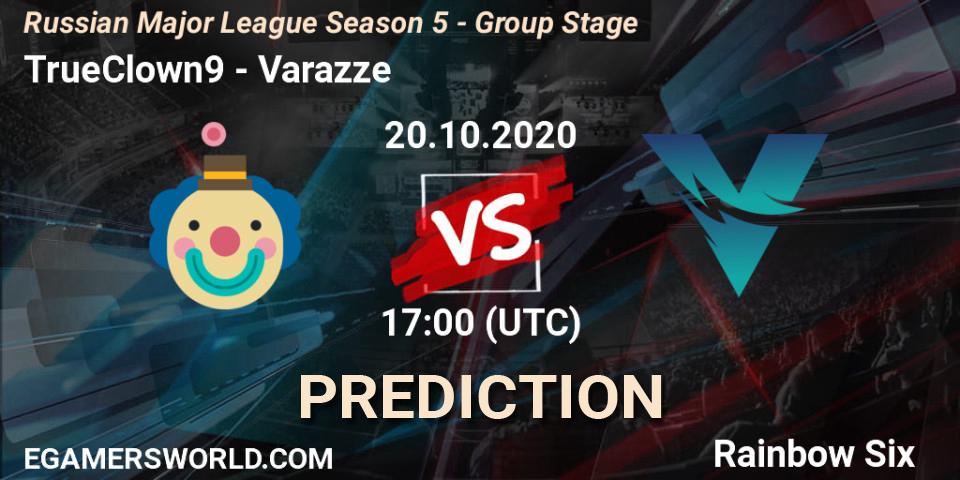 Pronósticos TrueClown9 - Varazze. 20.10.2020 at 17:00. Russian Major League Season 5 - Group Stage - Rainbow Six