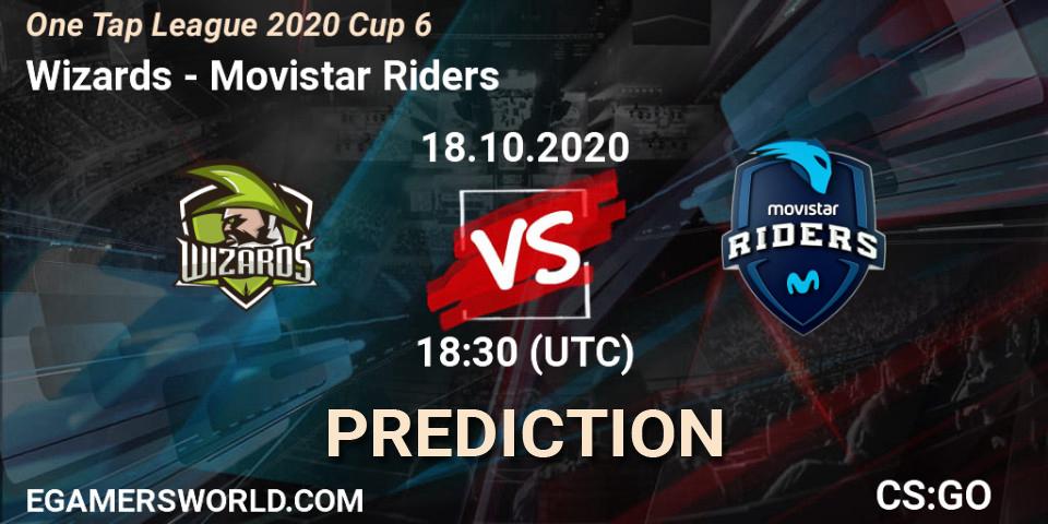 Pronósticos Wizards - Movistar Riders. 18.10.20. One Tap League 2020 Cup 6 - CS2 (CS:GO)