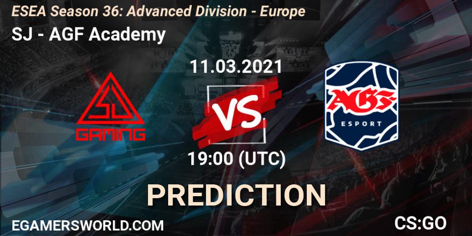 Pronósticos SJ - AGF Academy. 11.03.2021 at 19:00. ESEA Season 36: Europe - Advanced Division - Counter-Strike (CS2)
