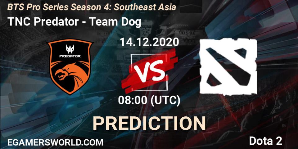 Pronósticos TNC Predator - Team Dog. 13.12.2020 at 12:35. BTS Pro Series Season 4: Southeast Asia - Dota 2