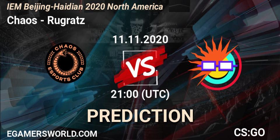 Pronósticos Chaos - Rugratz. 11.11.20. IEM Beijing-Haidian 2020 North America - CS2 (CS:GO)