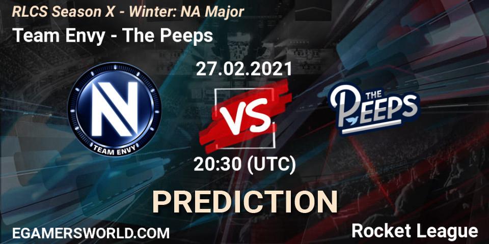 Pronósticos Team Envy - The Peeps. 27.02.21. RLCS Season X - Winter: NA Major - Rocket League