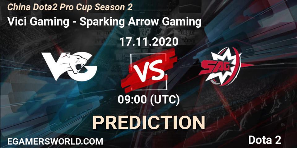 Pronósticos Vici Gaming - Sparking Arrow Gaming. 17.11.2020 at 08:54. China Dota2 Pro Cup Season 2 - Dota 2