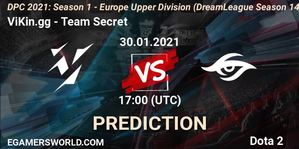 Pronósticos ViKin.gg - Team Secret. 30.01.2021 at 16:55. DPC 2021: Season 1 - Europe Upper Division (DreamLeague Season 14) - Dota 2