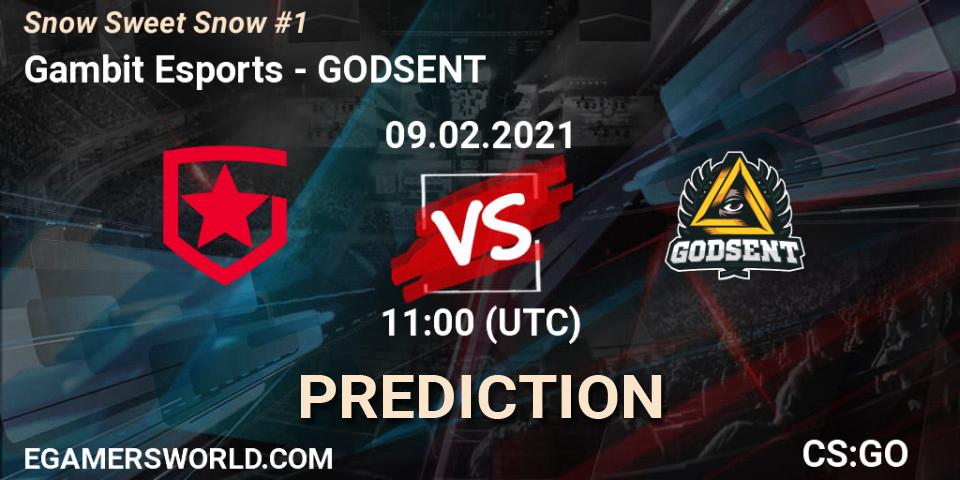 Pronósticos Gambit Esports - GODSENT. 09.02.21. Snow Sweet Snow #1 - CS2 (CS:GO)