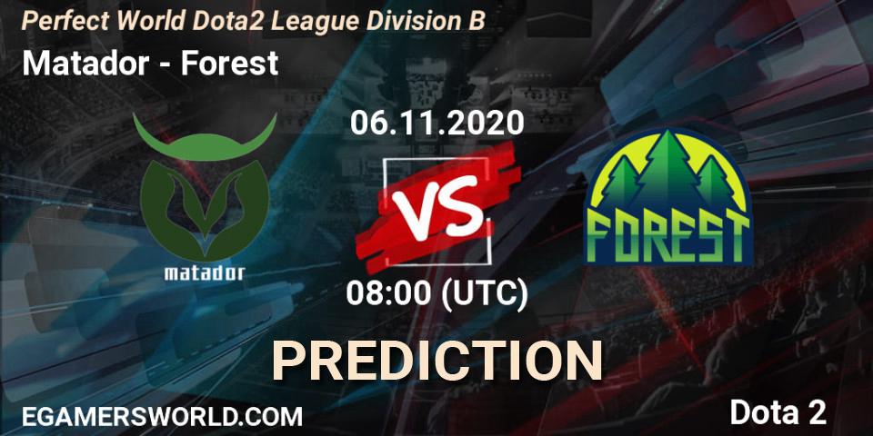 Pronósticos Matador - Forest. 06.11.2020 at 06:52. Perfect World Dota2 League Division B - Dota 2
