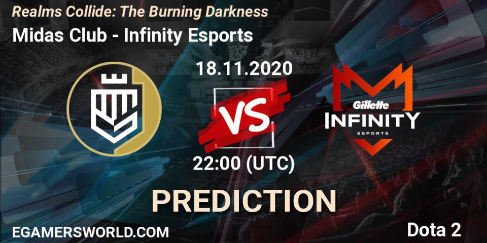 Pronósticos Midas Club - Infinity Esports. 18.11.20. Realms Collide: The Burning Darkness - Dota 2