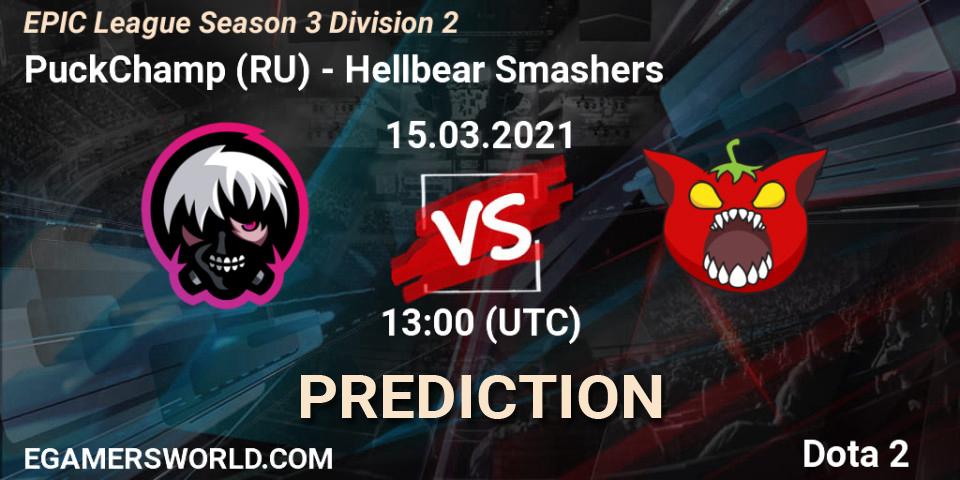 Pronósticos PuckChamp (RU) - Hellbear Smashers. 15.03.2021 at 13:00. EPIC League Season 3 Division 2 - Dota 2