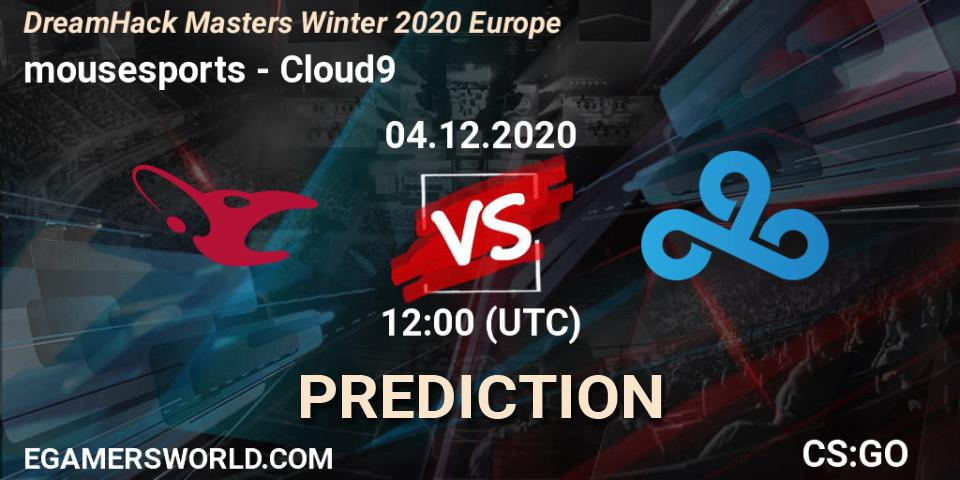 Pronósticos mousesports - Cloud9. 04.12.20. DreamHack Masters Winter 2020 Europe - CS2 (CS:GO)