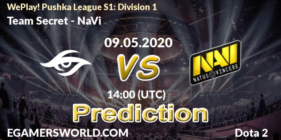 Pronósticos Team Secret - NaVi. 09.05.2020 at 13:45. WePlay! Pushka League S1: Division 1 - Dota 2