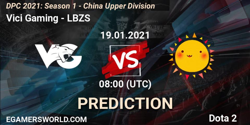 Pronósticos Vici Gaming - LBZS. 19.01.2021 at 08:31. DPC 2021: Season 1 - China Upper Division - Dota 2