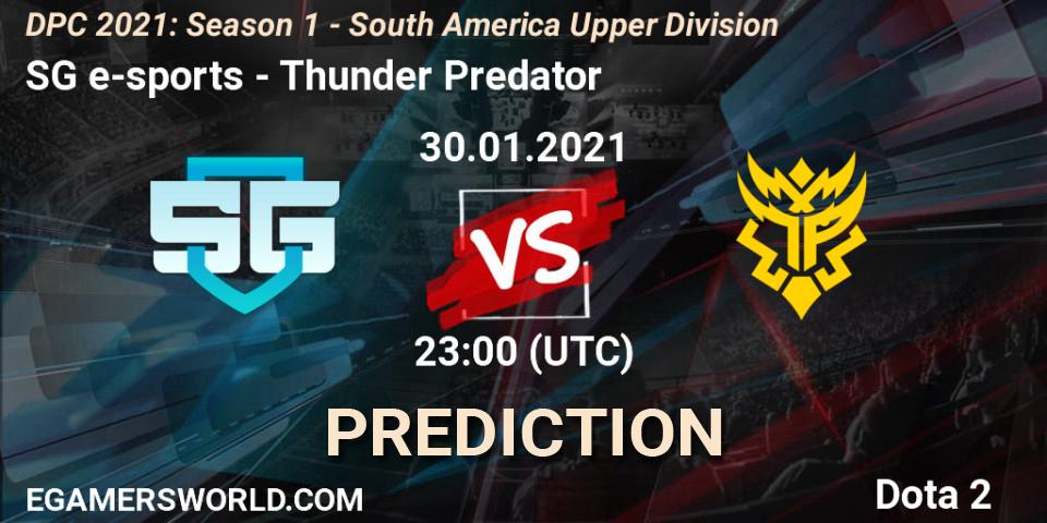 Pronósticos SG e-sports - Thunder Predator. 30.01.21. DPC 2021: Season 1 - South America Upper Division - Dota 2