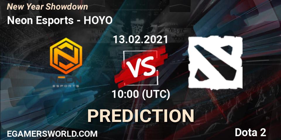 Pronósticos Neon Esports - HOYO. 13.02.2021 at 10:04. New Year Showdown - Dota 2