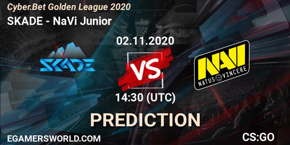 Pronósticos SKADE - NaVi Junior. 02.11.2020 at 14:45. Cyber.Bet Golden League 2020 - Counter-Strike (CS2)