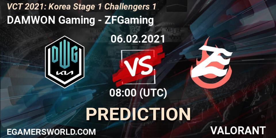 Pronósticos DAMWON Gaming - ZFGaming. 06.02.2021 at 08:00. VCT 2021: Korea Stage 1 Challengers 1 - VALORANT