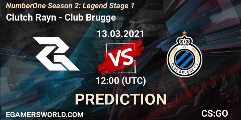 Pronósticos Clutch Rayn - Club Brugge. 13.03.2021 at 12:00. NumberOne Season 2: Legend Stage 1 - Counter-Strike (CS2)