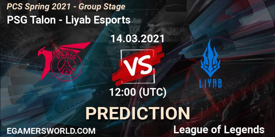 Pronósticos PSG Talon - Liyab Esports. 14.03.2021 at 12:00. PCS Spring 2021 - Group Stage - LoL