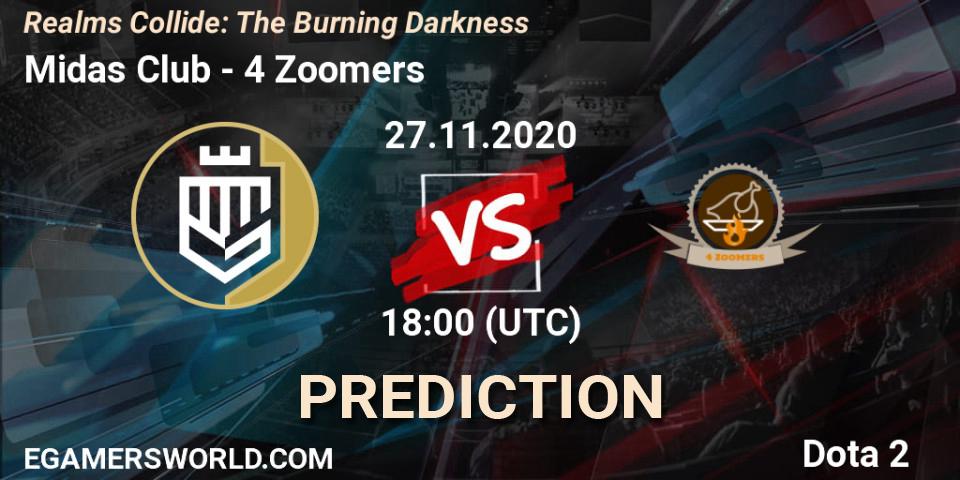 Pronósticos Midas Club - 4 Zoomers. 30.11.20. Realms Collide: The Burning Darkness - Dota 2