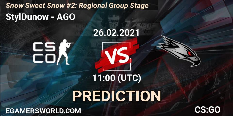 Pronósticos StylDunow - AGO. 26.02.2021 at 11:00. Snow Sweet Snow #2: Regional Group Stage - Counter-Strike (CS2)