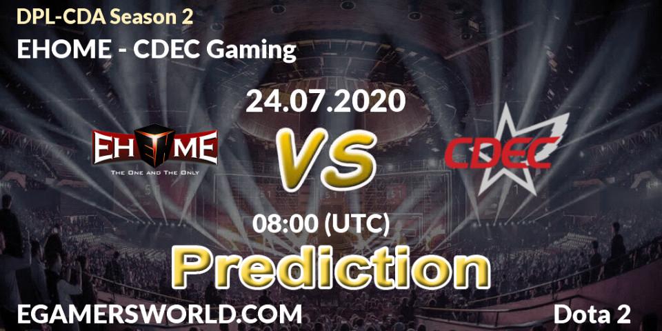 Pronósticos EHOME - CDEC Gaming. 24.07.2020 at 07:48. DPL-CDA Professional League Season 2 - Dota 2