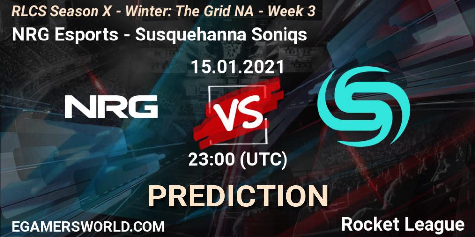 Pronósticos NRG Esports - Susquehanna Soniqs. 15.01.21. RLCS Season X - Winter: The Grid NA - Week 3 - Rocket League