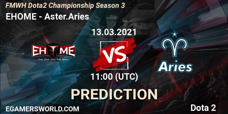 Pronósticos EHOME - Aster.Aries. 08.03.2021 at 11:20. FMWH Dota2 Championship Season 3 - Dota 2
