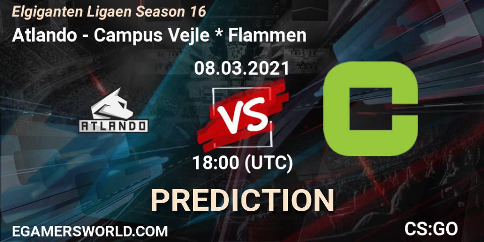 Pronósticos Atlando - Campus Vejle * Flammen. 08.03.2021 at 18:00. Elgiganten Ligaen Season 16 - Counter-Strike (CS2)