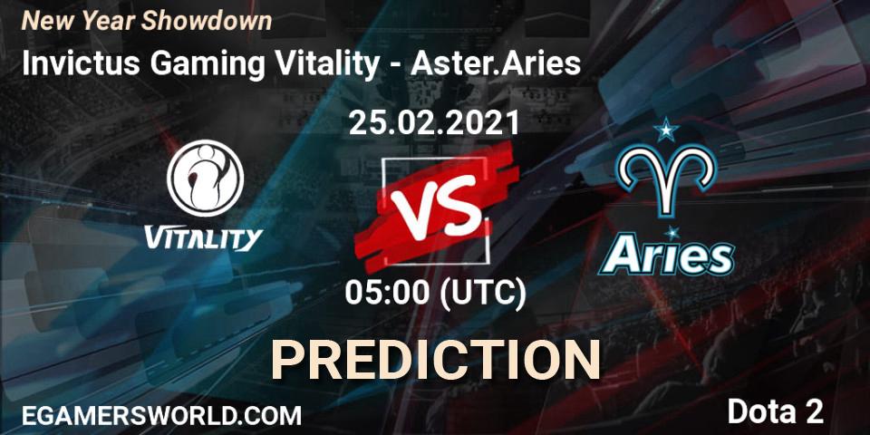 Pronósticos Invictus Gaming Vitality - Aster.Aries. 25.02.21. New Year Showdown - Dota 2