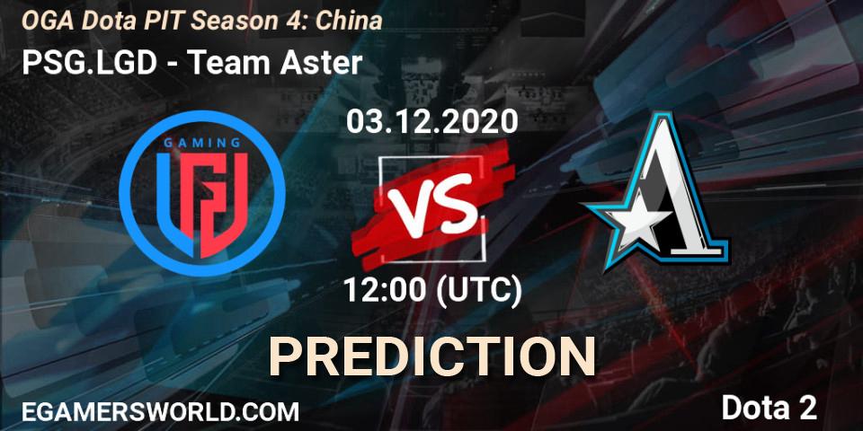 Pronósticos PSG.LGD - Team Aster. 03.12.2020 at 11:16. OGA Dota PIT Season 4: China - Dota 2