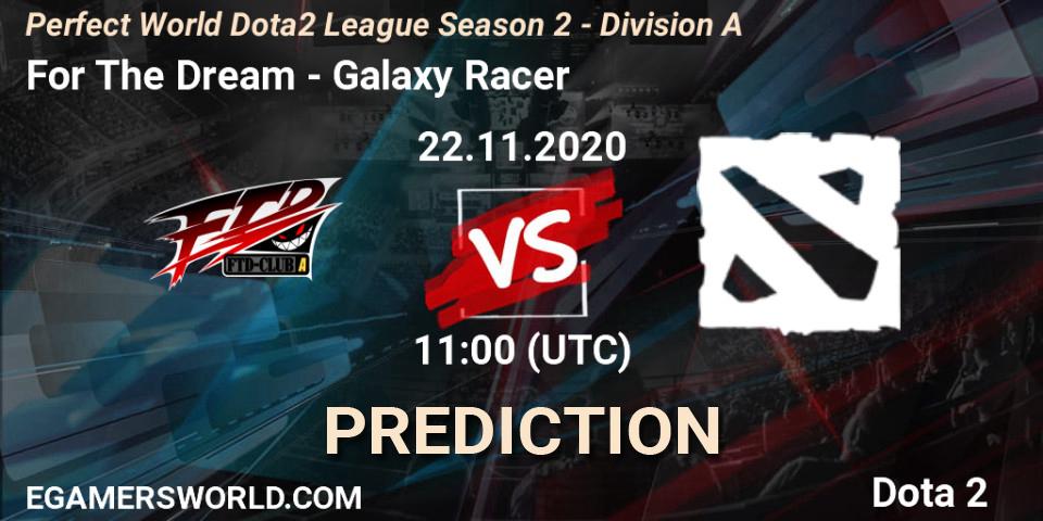 Pronósticos For The Dream - Galaxy Racer. 22.11.20. Perfect World Dota2 League Season 2 - Division A - Dota 2