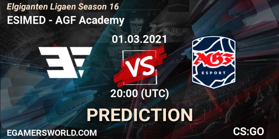 Pronósticos ESIMED - AGF Academy. 01.03.2021 at 20:00. Elgiganten Ligaen Season 16 - Counter-Strike (CS2)