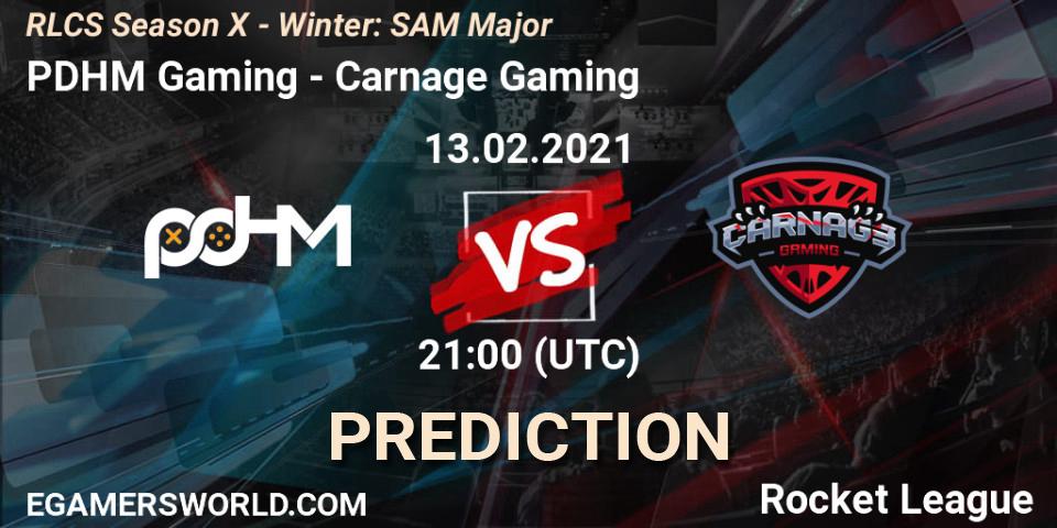 Pronósticos PDHM Gaming - Carnage Gaming. 13.02.2021 at 21:00. RLCS Season X - Winter: SAM Major - Rocket League