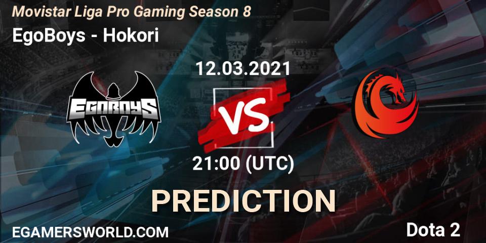 Pronósticos EgoBoys - Hokori. 12.03.21. Movistar Liga Pro Gaming Season 8 - Dota 2
