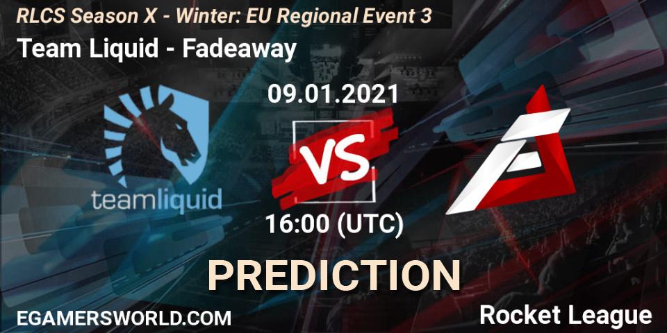 Pronósticos Team Liquid - Fadeaway. 09.01.21. RLCS Season X - Winter: EU Regional Event 3 - Rocket League