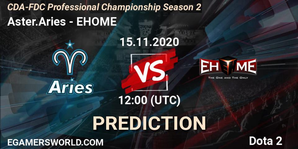 Pronósticos Aster.Aries - EHOME. 15.11.2020 at 11:49. CDA-FDC Professional Championship Season 2 - Dota 2
