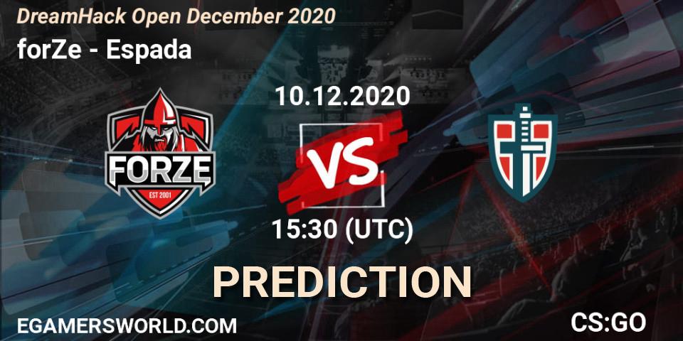 Pronósticos forZe - Espada. 10.12.20. DreamHack Open December 2020 - CS2 (CS:GO)