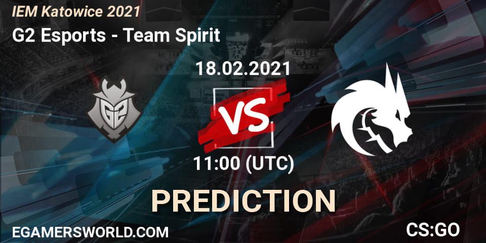 Pronósticos G2 Esports - Team Spirit. 18.02.2021 at 11:00. IEM Katowice 2021 - Counter-Strike (CS2)