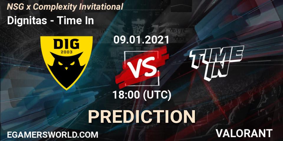 Pronósticos Dignitas - Time In. 09.01.2021 at 21:00. NSG x Complexity Invitational - VALORANT